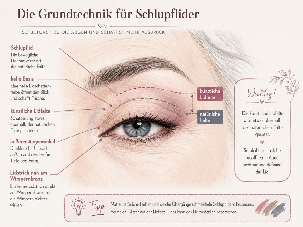Schlupflider schminken