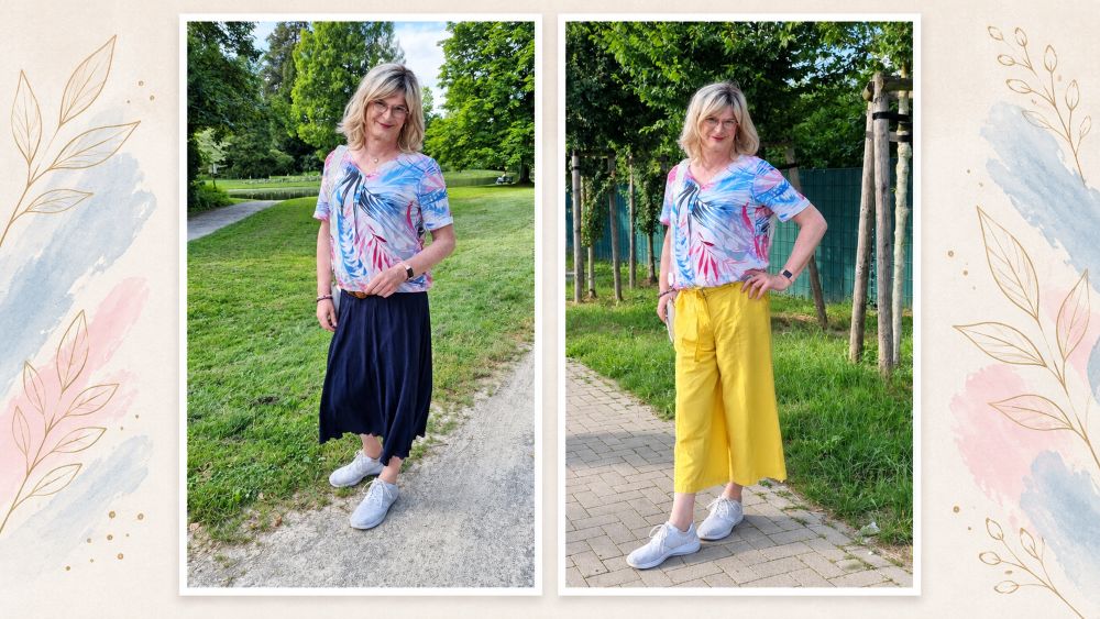 Outfit of the Day: Ein Shirt, zwei Looks. Die Kombination macht den Unterschied